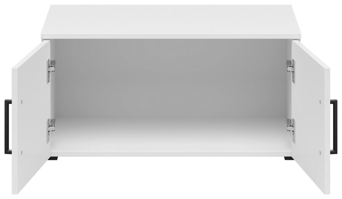AUFSATZSCHRANK 70/35/40 cm   - Weiss/Schwarz, Modern, Holzwerkstoff/Kunststoff (70/35/40cm) - Carryhome