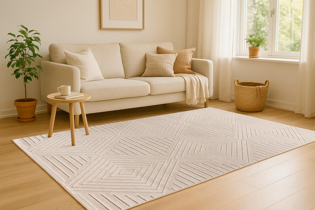 FLACHWEBETEPPICH 200/290 cm Elfenbein rechteckig  - Elfenbein, Basics, Textil (200/290cm) - Kayoom