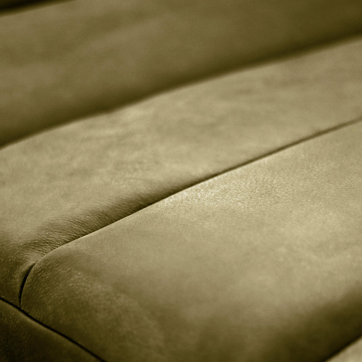 RELAXLIEGE in Echtleder Olivgrün  - Silberfarben/Olivgrün, Design, Leder/Metall (65/65-95/171cm) - Livetastic