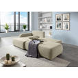 ECKSOFA Mintgrün Flachgewebe Zierkissen, Rückenkissen, Bettkasten, Schlaffunktion, Rücken echt, Liegefläche im Originalstoff  - Schwarz/Mintgrün, KONVENTIONELL, Kunststoff/Textil (145/260cm) - Carryhome