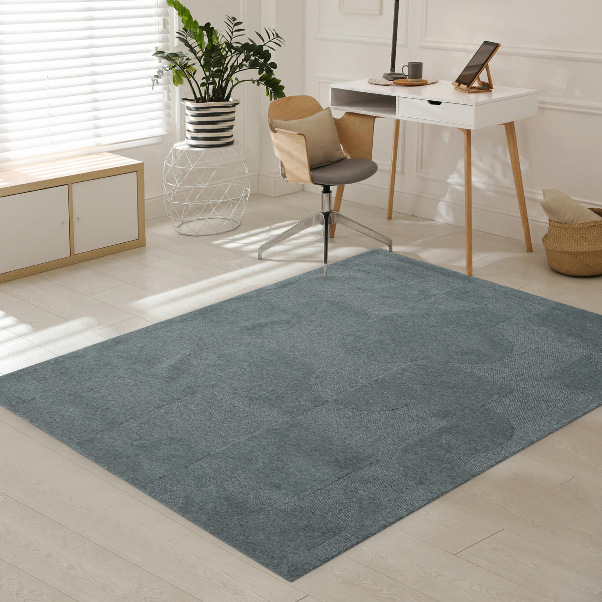 WOLLTEPPICH 190/290 cm Dunkelgrau  - Dunkelgrau, Basics, Textil (190/290cm)
