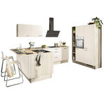 ECKKÜCHE  in Magnolie, Tannenholzfarben  - Tannenholzfarben/Magnolie, Design, Holzwerkstoff/Metall (121,6/280/150cm) - Xora