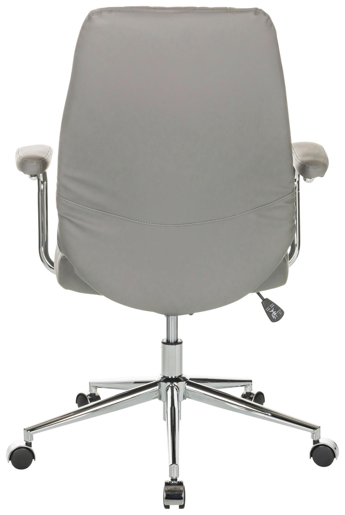 DREHSTUHL Grau  - Schwarz/Grau, Basics, Leder/Kunststoff (68/96-103/68cm) - MID.YOU
