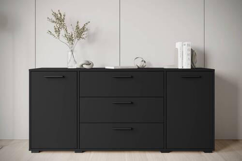 SIDEBOARD 150/68/40 cm  in Schwarz  - Schwarz, Basics, Holzwerkstoff/Kunststoff (150/68/40cm) - MID.YOU