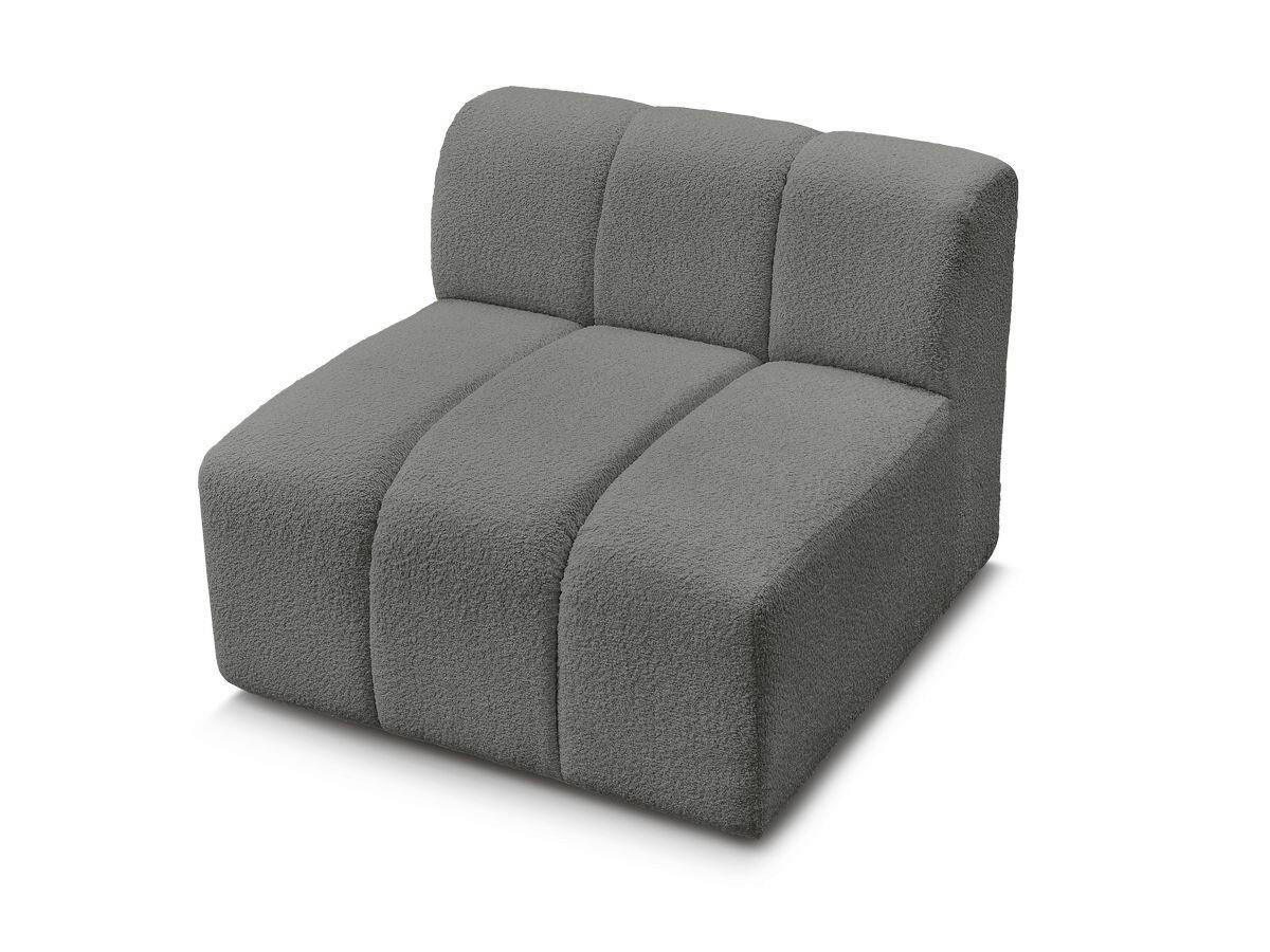 SOFAELEMENT ANNECY Bouclé Dunkelgrau  - Dunkelgrau/Schwarz, MODERN, Kunststoff/Textil (91/72/91cm)