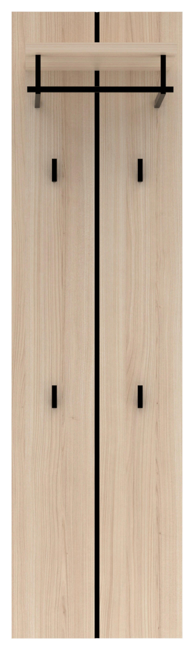 GARDEROBENPANEEL  in 41/151/30 cm  - Eichefarben/Graphitfarben, Design, Holzwerkstoff (41/151/30cm) - Voleo