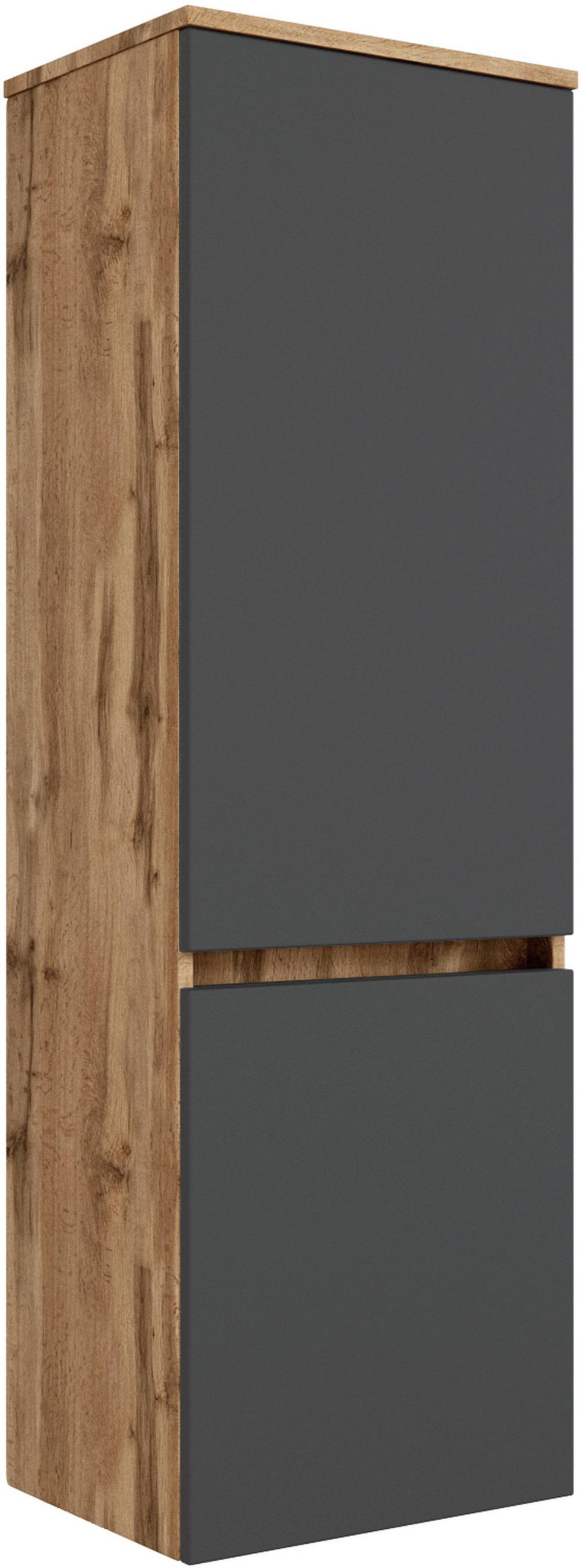 MIDISCHRANK 40/130/35 cm  - Eiche Wotan/Silberfarben, Design, Holzwerkstoff/Kunststoff (40/130/35cm) - Held