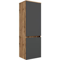 MIDISCHRANK 40/130/35 cm  - Eiche Wotan/Silberfarben, Design, Holzwerkstoff/Kunststoff (40/130/35cm) - Held