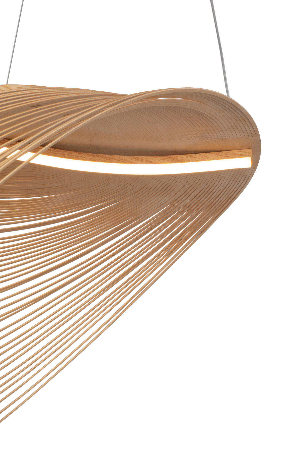 LED-HÄNGELEUCHTE 60/38/163,5 cm   - Eichefarben/Naturfarben, Trend, Holzwerkstoff/Metall (60/38/163,5cm) - Novel