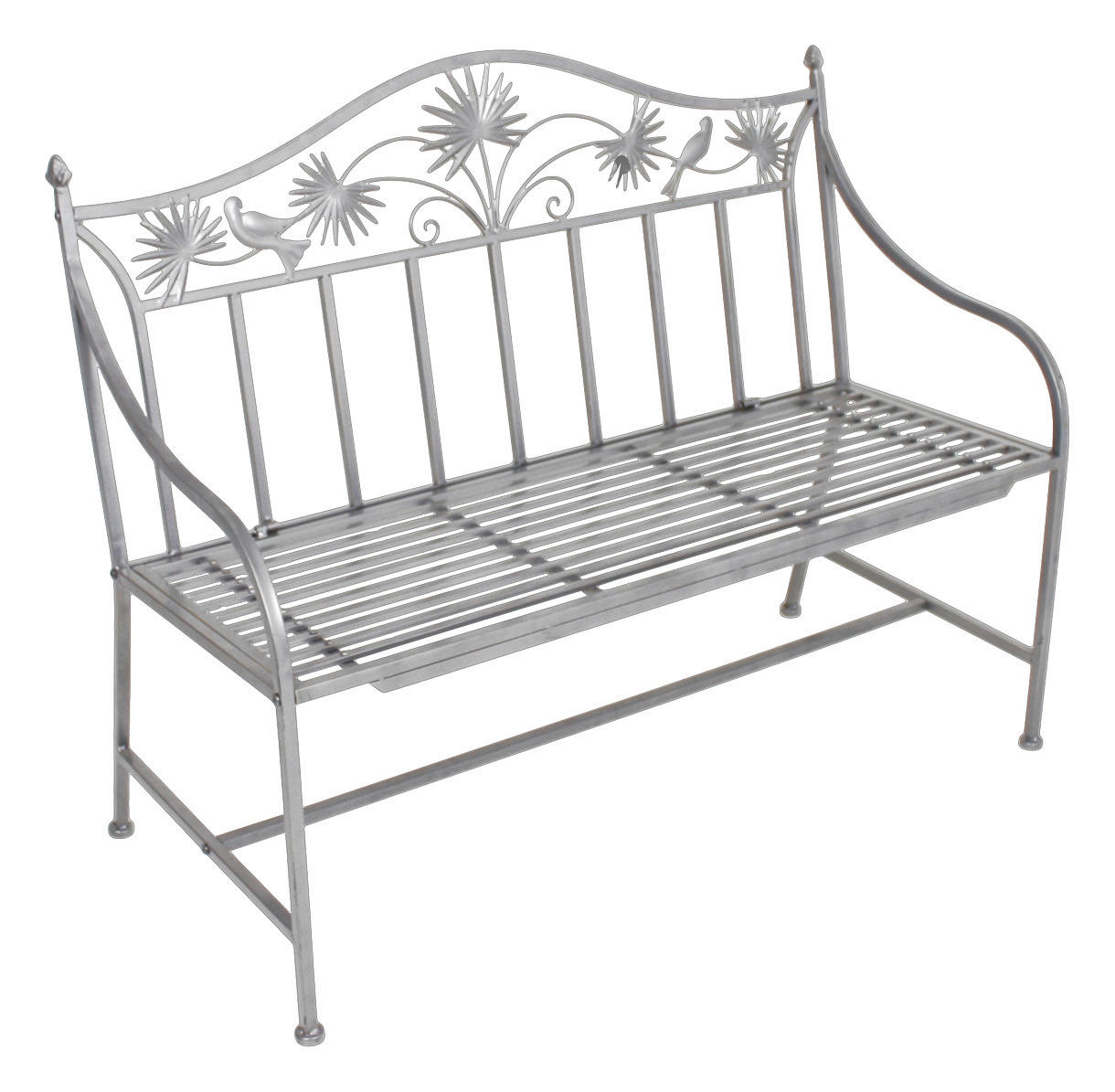 Gartenbank Eisen 2-sitzer Talin Silberfarben