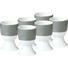 EIERBECHERSET Keramik Porzellan 6-teilig - Weiß/Grau, Basics, Keramik (4,5/6,5cm) EIERBECHERSET Keramik Porzellan 6-teilig - Weiß/Grau, Basics, Keramik (4,5/6,5cm)