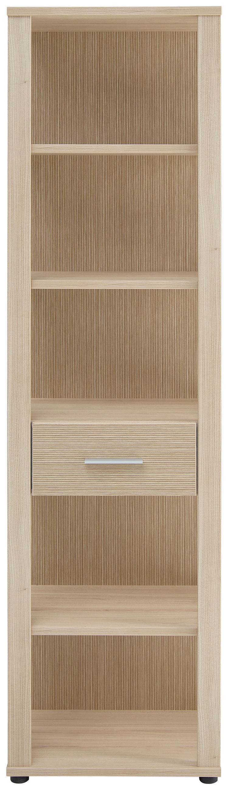 AKTENREGAL Eichefarben  - Chromfarben/Eichefarben, KONVENTIONELL, Holzwerkstoff/Metall (55/200/38cm) - Stylife