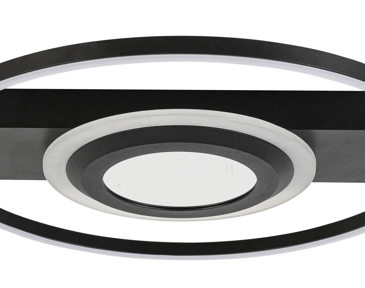 LED-DECKENLEUCHTE 42/40/6 cm   - Schwarz, Trend, Kunststoff/Metall (42/40/6cm) - Novel