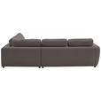 ECKSOFA  in Chenille Dunkelbraun  307/224 cm  - Dunkelbraun/Schwarz, KONVENTIONELL, Kunststoff/Textil (307/224cm) - Hom`in