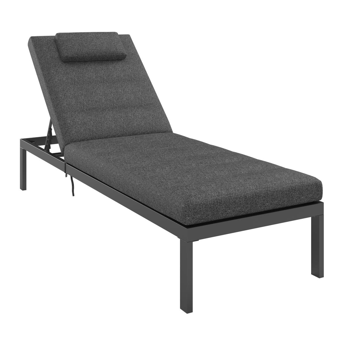 LEŽALJKA VRTNA   metal, tekstil  antracit    - antracit, Moderno, metal/tekstil (199/30/67cm) - Ambia Garden
