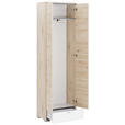 GARDEROBENSCHRANK 60/200/34 cm  - Eichefarben/Silberfarben, Design, Holzwerkstoff/Metall (60/200/34cm) - Moderano