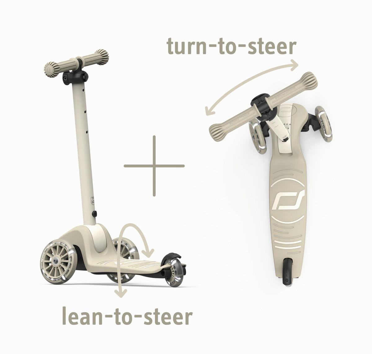 KINDERSCOOTER Highwaykick 3S  - Greige, Basics, Kunststoff (27/58/57,5cm) - Scoot and Ride