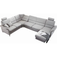 WOHNLANDSCHAFT Grau  - Alufarben/Grau, Konventionell, Textil/Metall (244/334/165cm) - Beldomo System