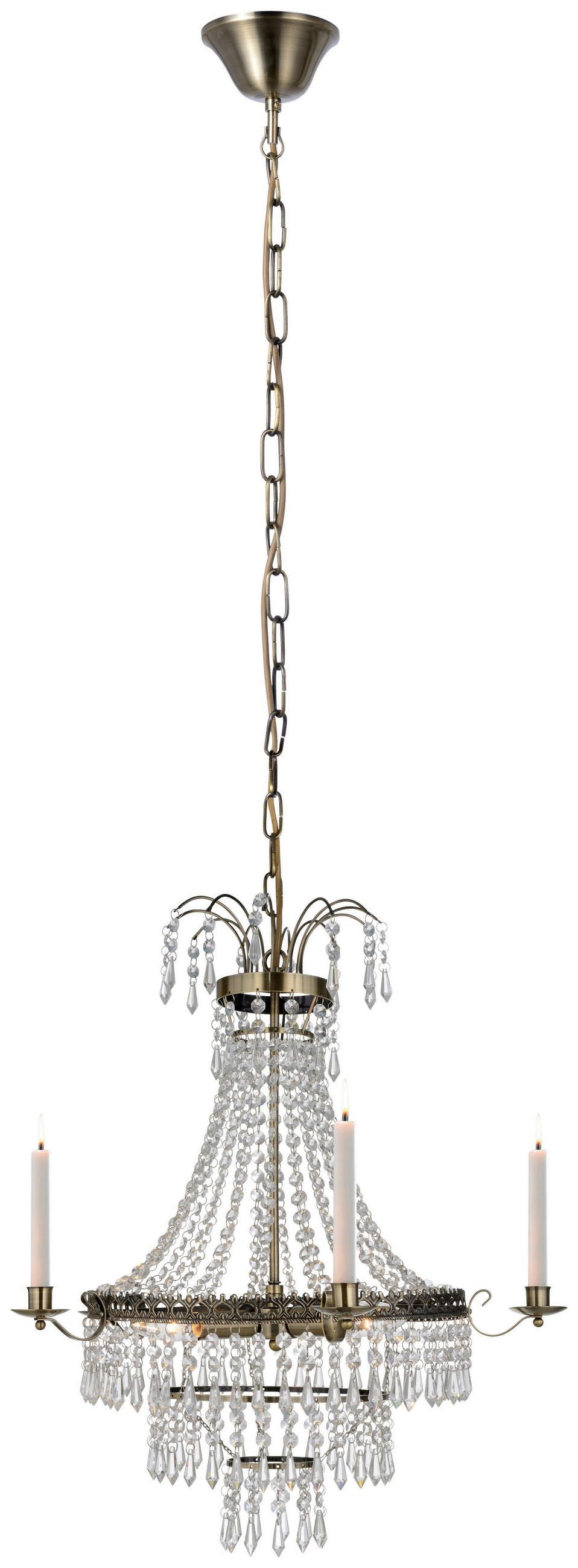 KRONLEUCHTER 50/52/50 cm   - Transparent/Messingfarben, Basics (50/52/50cm) - Markslöjd