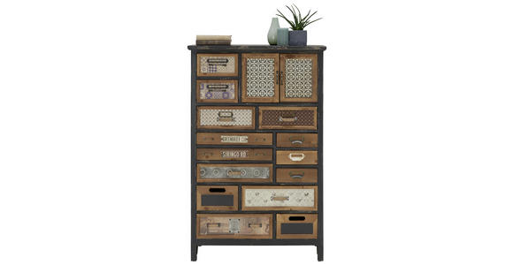 KOMMODE in 76/119/32 cm - Multicolor/Schwarz, Trend, Holz/Holzwerkstoff (76/119/32cm) - Landscape