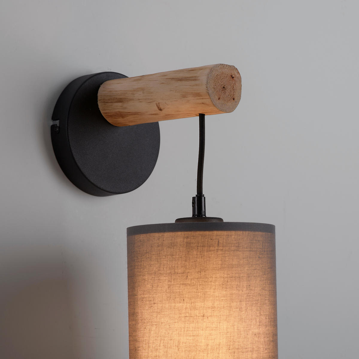 WANDLEUCHTE Tribu 21/13,5/29,5 cm   - Natur, Holz/Kunststoff (21/13,5/29,5cm)