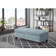 HOCKER in Textil Pastellblau  - Pastellblau/Schwarz, KONVENTIONELL, Textil/Metall (60/45/60cm) - Carryhome