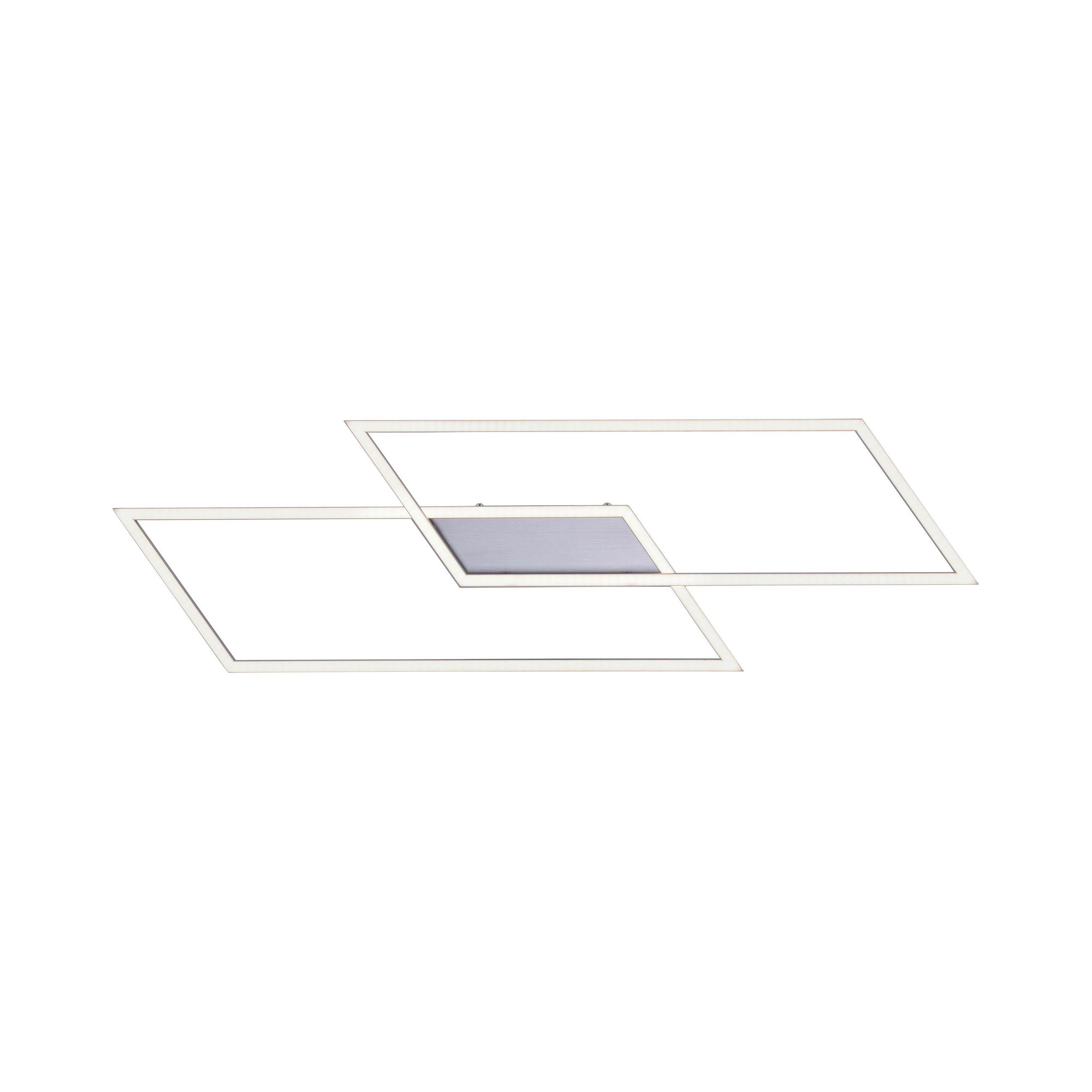 LED-DECKENLEUCHTE Inigo 83,6/24,2/6,8 cm   - Chromfarben/Nickelfarben, Design, Kunststoff/Metall (83,6/24,2/6,8cm) - Paul Neuhaus