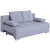 SCHLAFSOFA  mit Webstoff Grau  - Chromfarben/Schwarz, Design, Kunststoff/Textil (200/90/110cm) - P & B