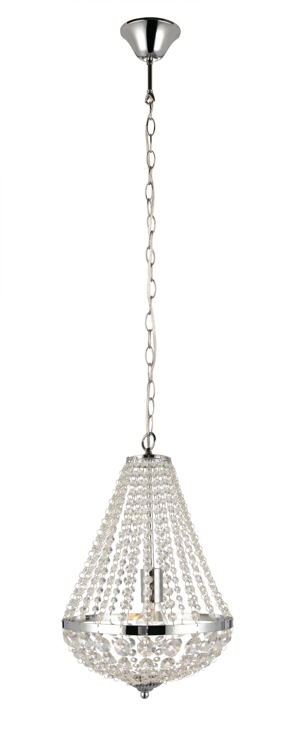 KRONLEUCHTER 30/40 cm - Klar/Chromfarben, Basics, Glas/Metall (30/40cm) - Markslöjd