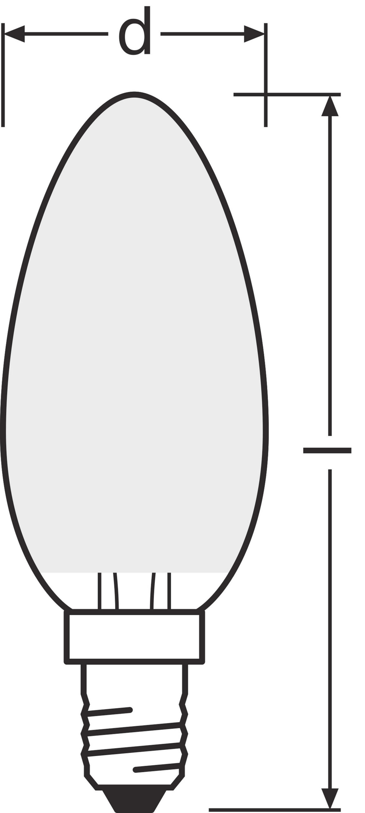 LED-LEUCHTMITTEL   E14 4,2 W 470 lm  - Weiß, Basics, Glas (3,5/10cm)