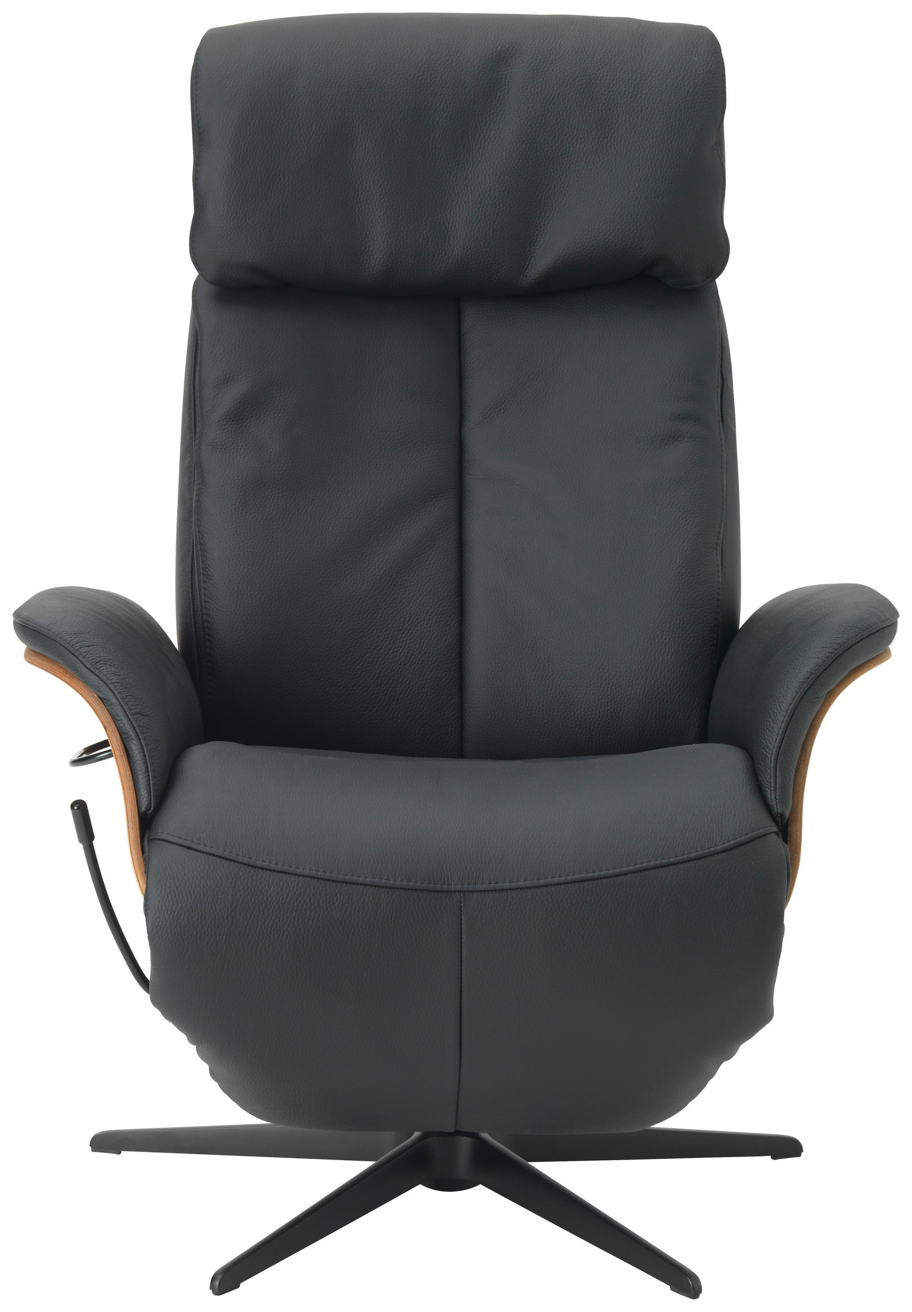 Welnova RELAXAČNÍ KŘESLO, kůže, černá