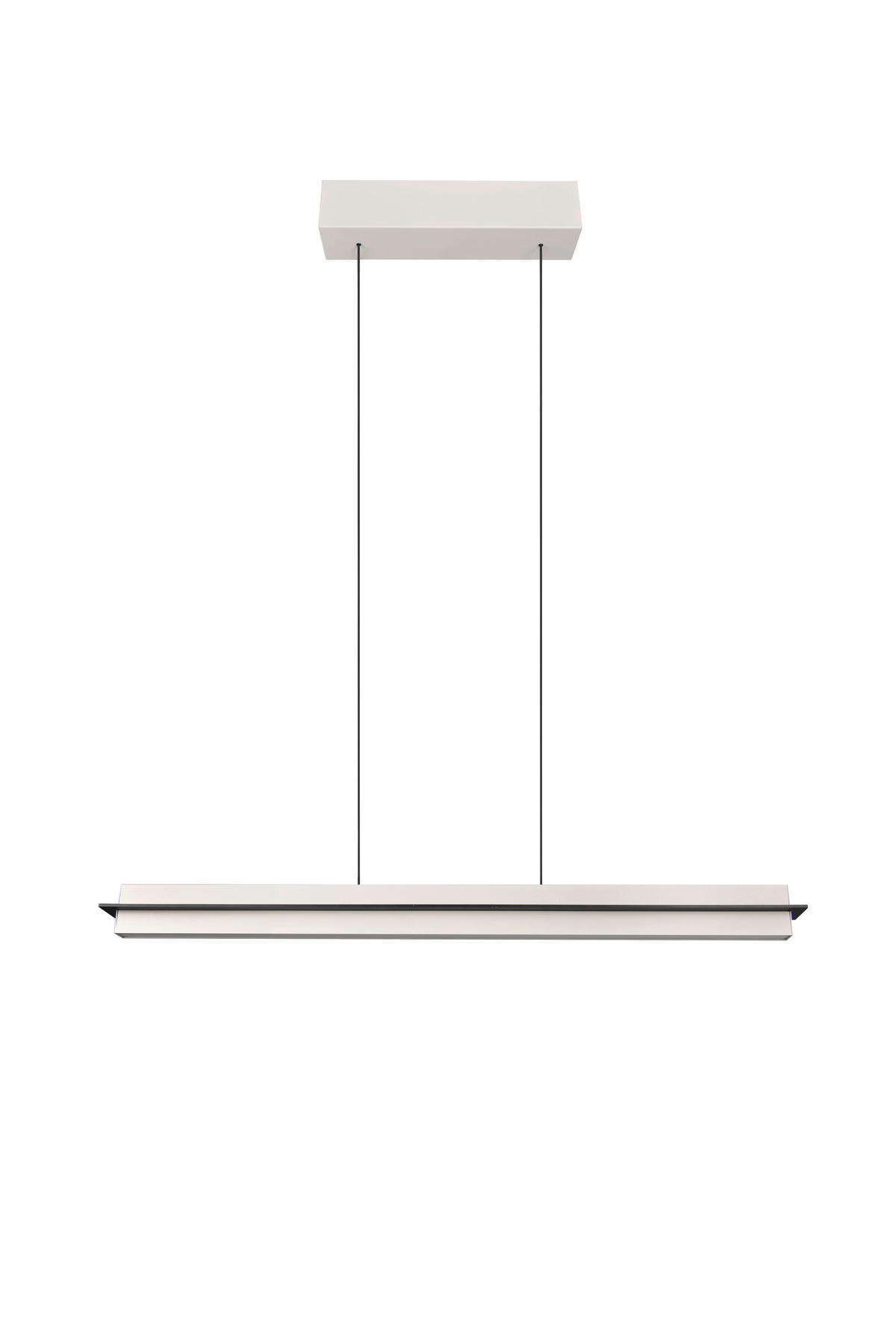 LED-HÄNGELEUCHTE Athina   - Schwarz/Grau, Design, Kunststoff/Metall (95/75-150cm) - Novel
