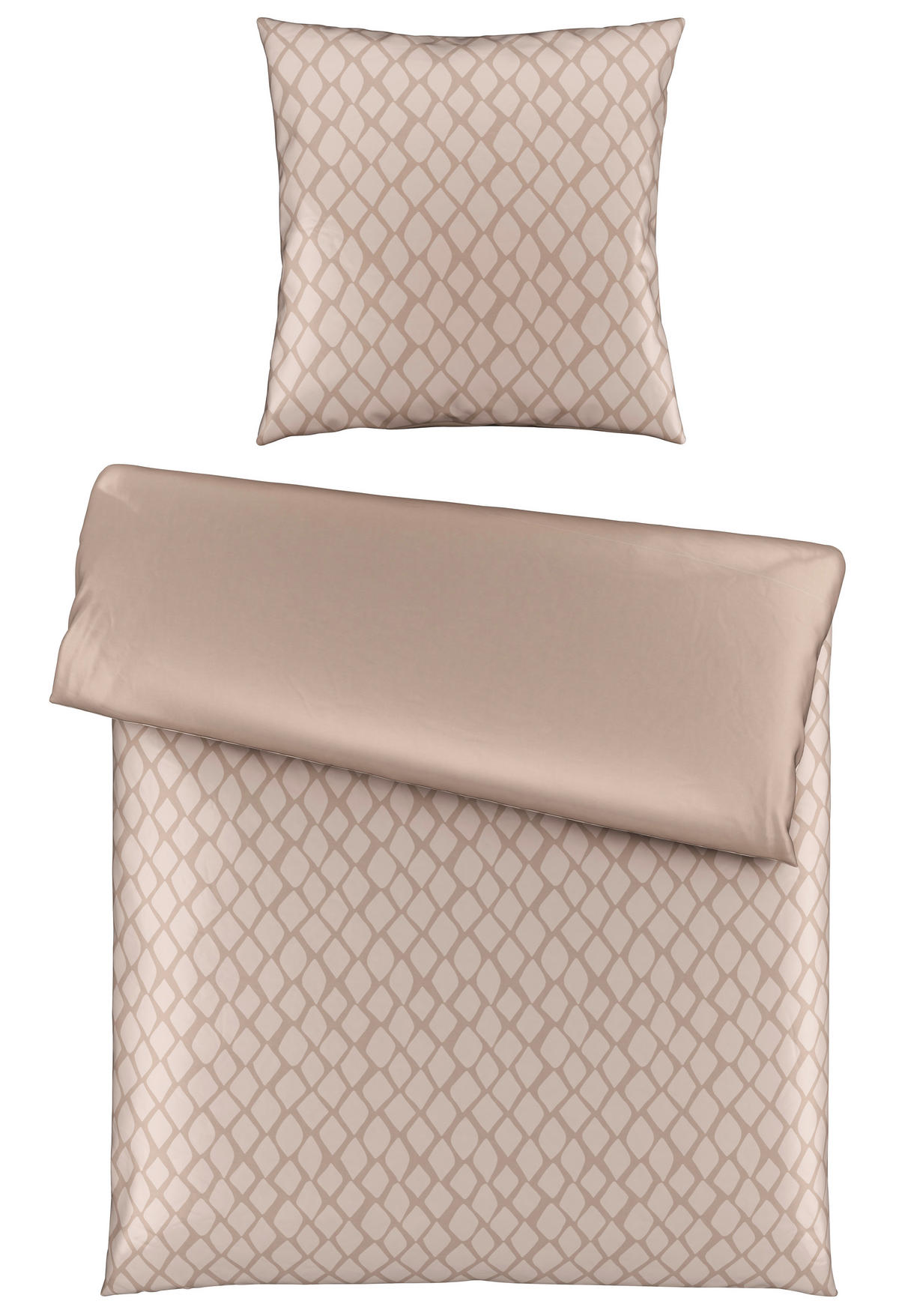 BETTWÄSCHESET Satin 160/210 cm  65 cm/100 cm  - Beige, Design, Textil (160/210cm) - Dieter Knoll