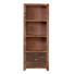 REGAL Mangoholz massiv Braun - Messingfarben/Braun, Design, Holz/Metall (67/180/42cm)