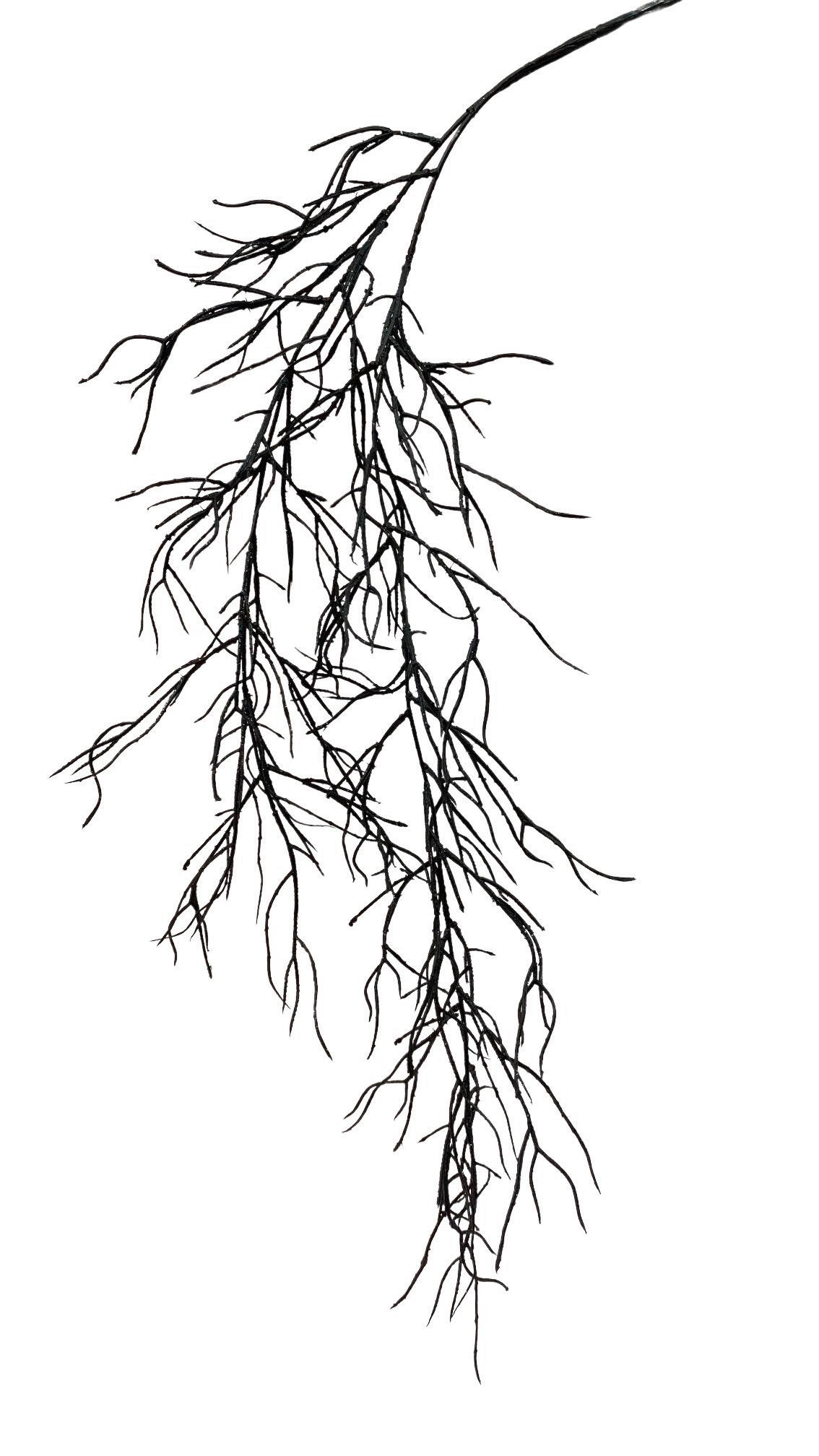 KUNSTBLUME  - Schwarz, Natur (104cm) - X-Mas