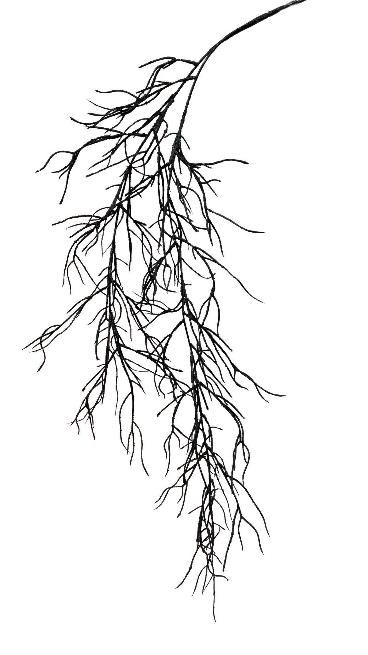 KUNSTBLUME  - Schwarz, Natur (104cm) - X-Mas