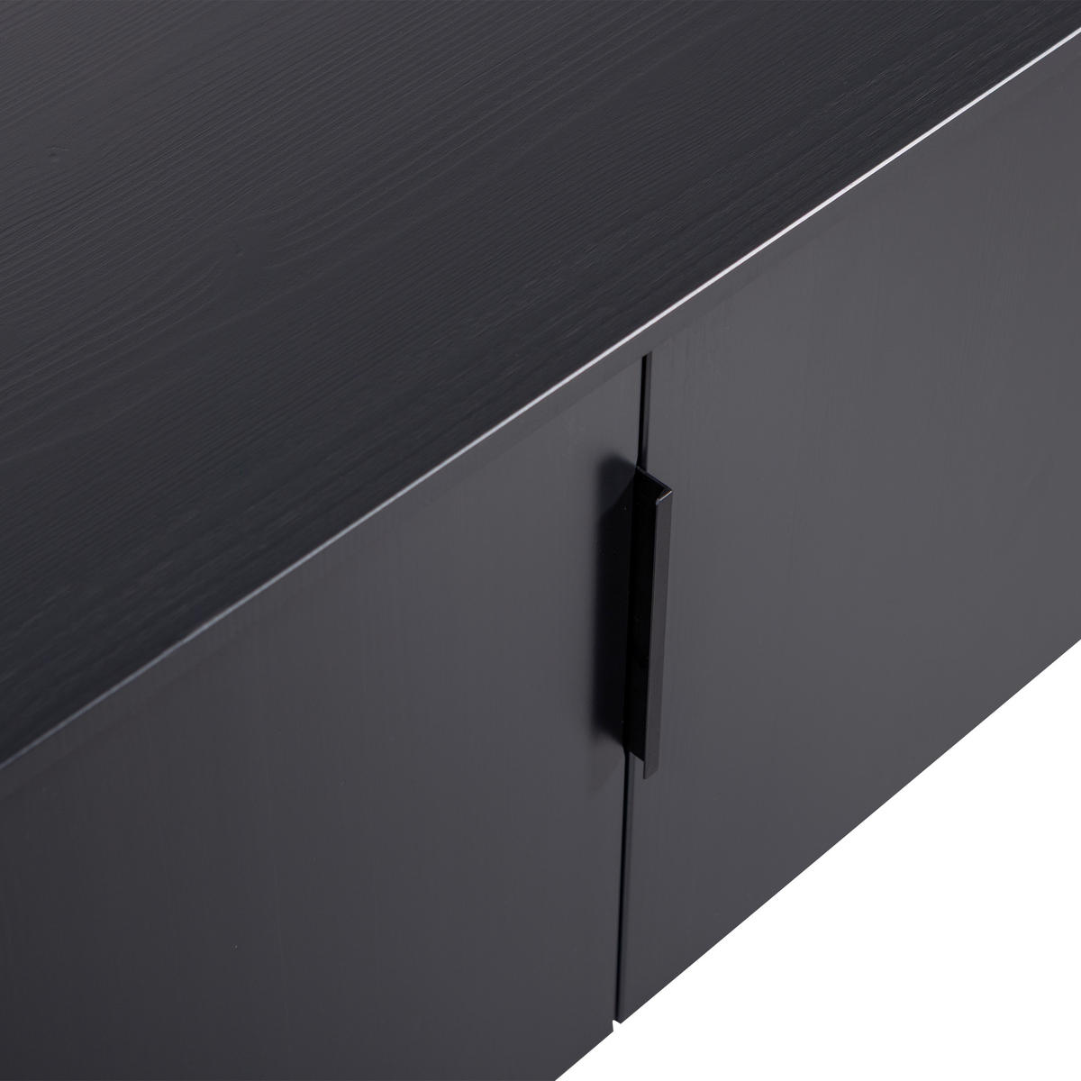 LOWBOARD Gunnar 200/56/44 cm  stehend, hängend  - Schwarz, Design, Holz/Metall (200/56/44cm) - Livetastic