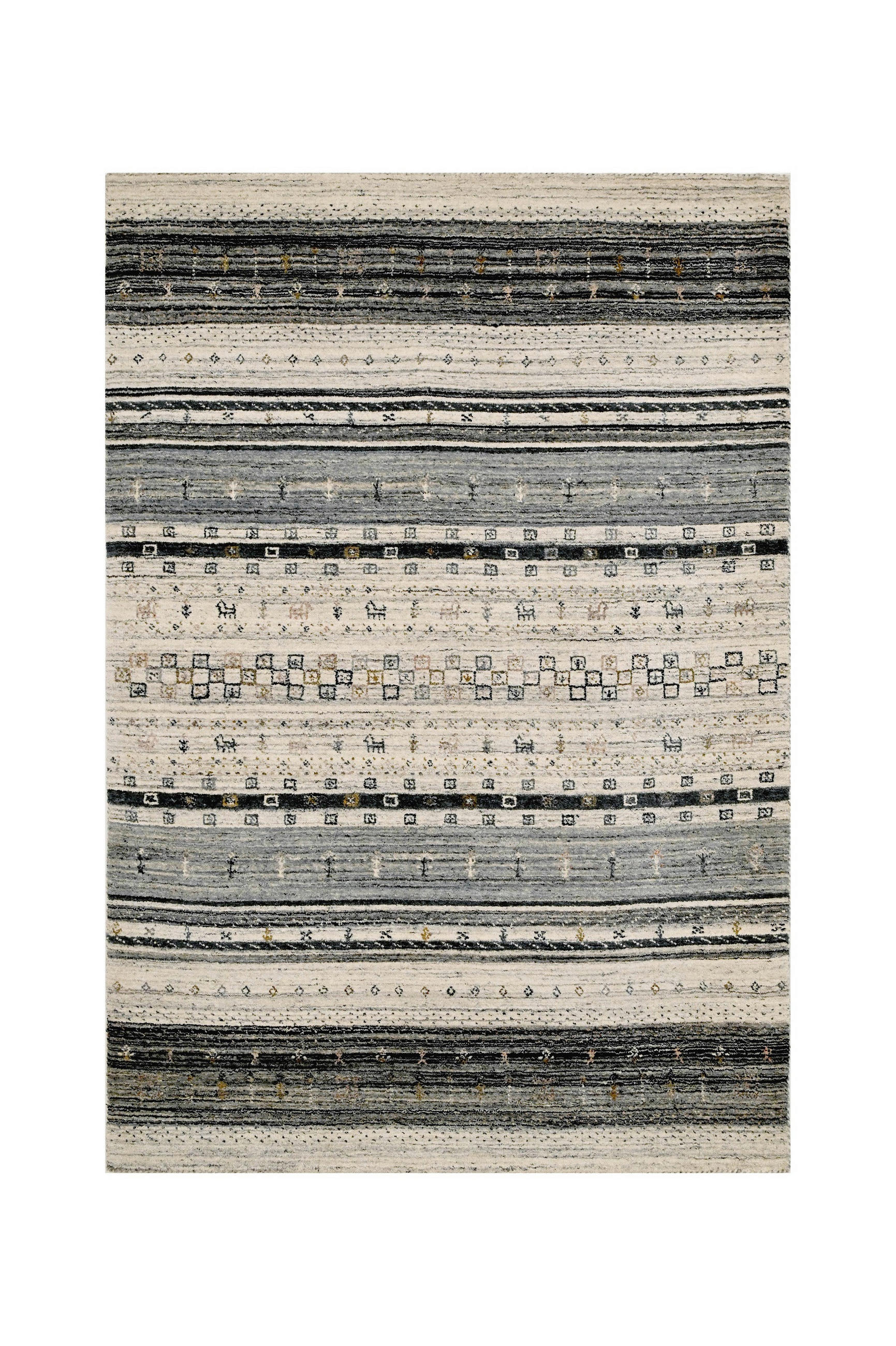 COVOR ORIENTAL  Fatamorgana  - argintiu, Konventionell, textil (80/200cm) - Cazaris