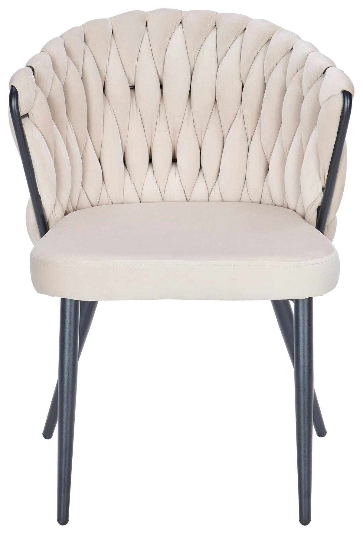 ŽIDLE, béžová - černá/béžová, Moderní, kov/textil (63/58/78cm) - Livetastic