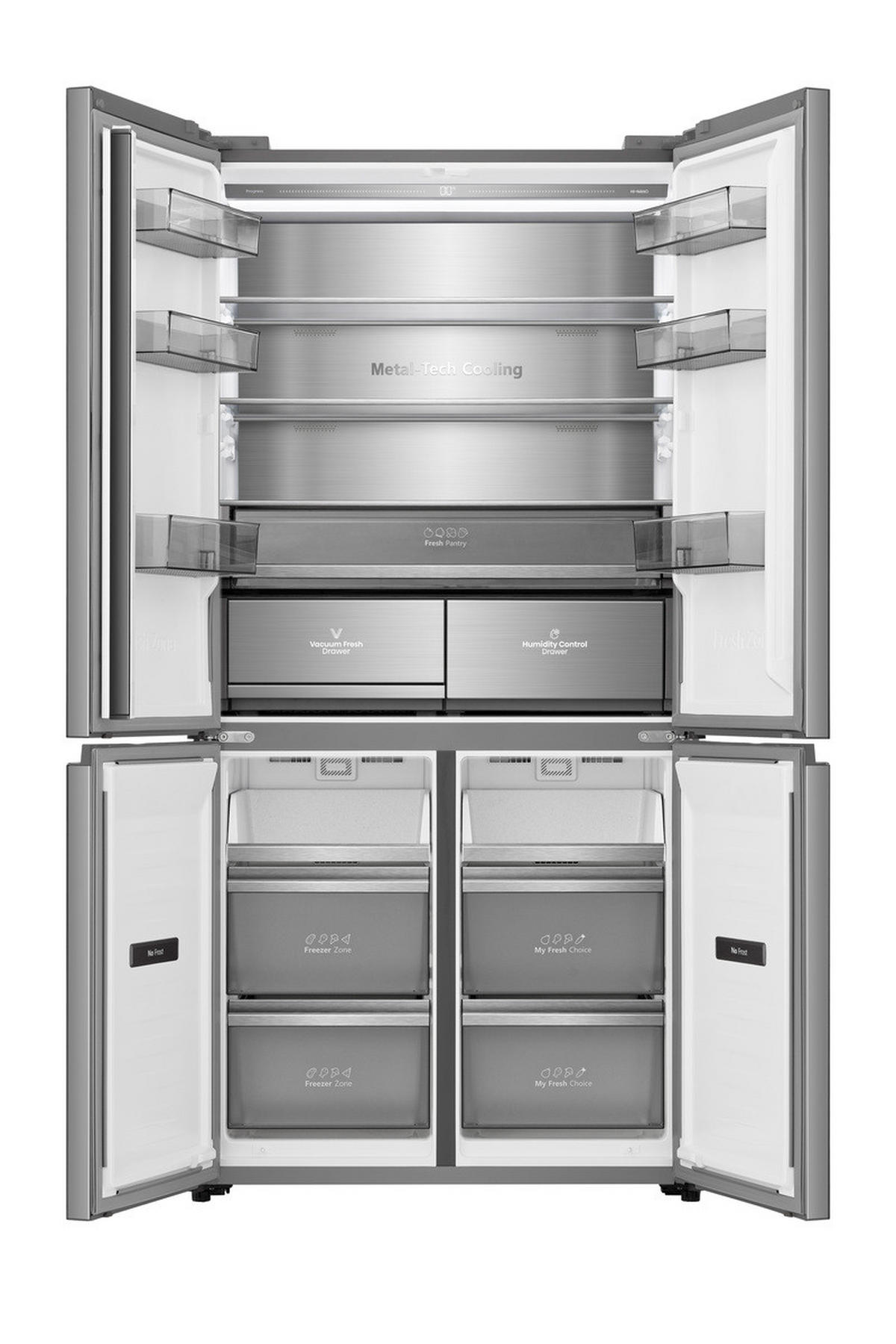 FRENCH-DOOR RQ5P605NSVE  - Edelstahlfarben, Trend (91,1/190/60cm) - Hisense