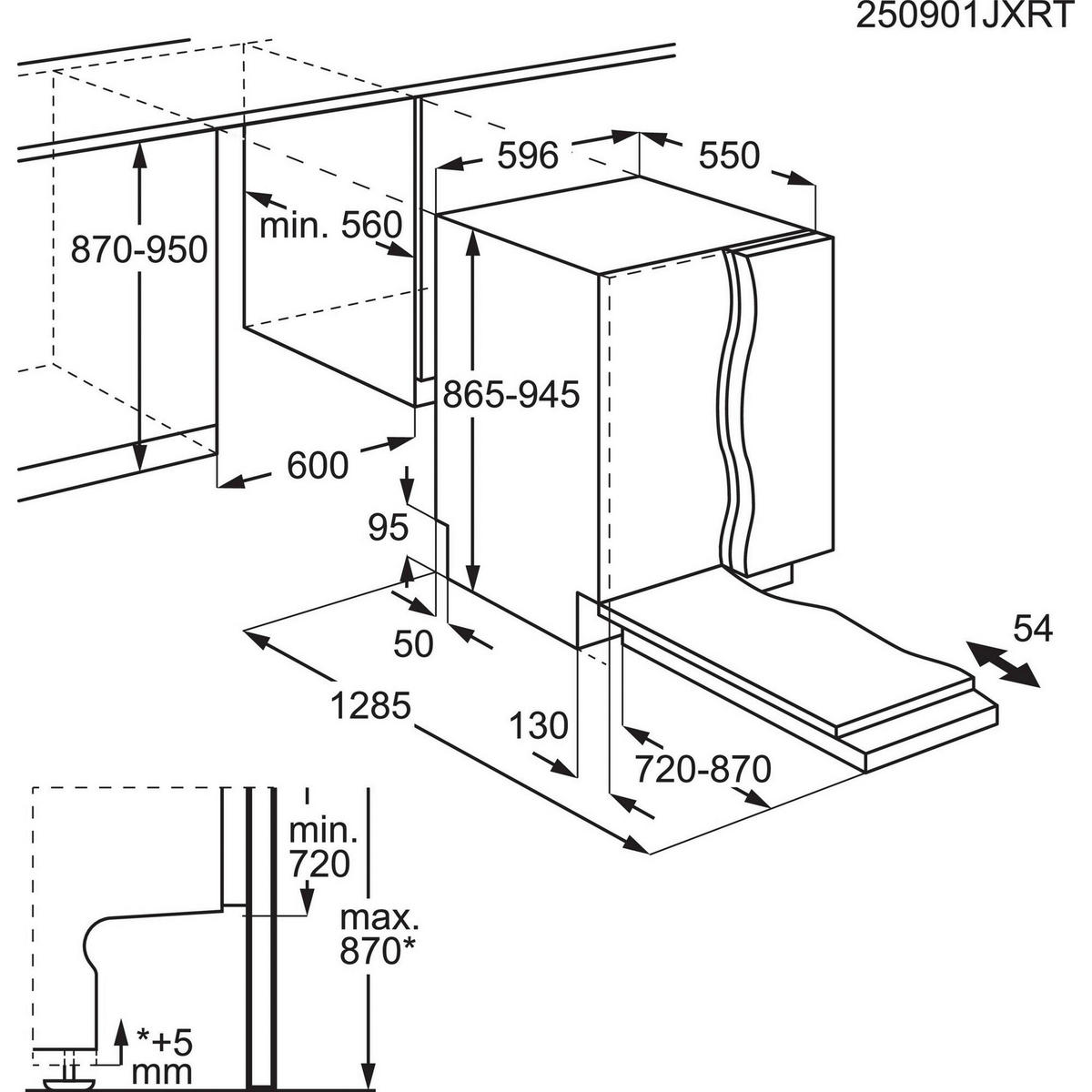 GESCHIRRSPÜLER GX870BT  - Edelstahlfarben, Basics, Metall (60/87/55cm) - AEG