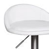 BARHOCKER Weiß Sitzfläche 360° drehbar  - Silberfarben/Weiß, MODERN, Textil/Metall (43/65/43cm) - MID.YOU