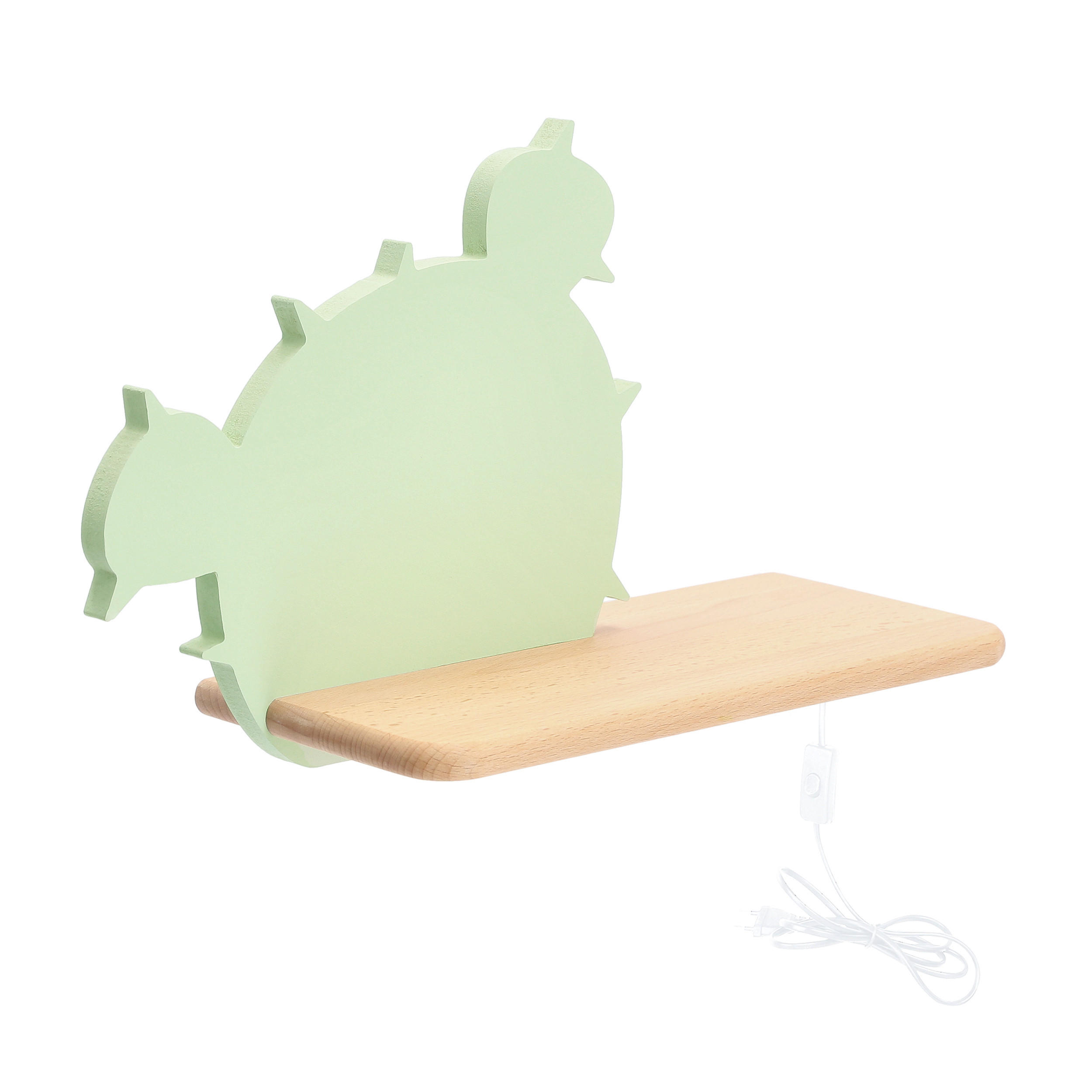 KINDERWANDLEUCHTE Cactus 3 33.5/12/20.5 cm  - Grün, Basics, Holz/Holzwerkstoff (33.5/12/20.5cm)