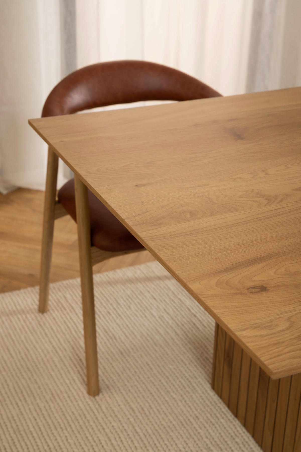 JEDILNA MIZA, barve hrasta  - barve hrasta, Design, umetna masa/leseni material (210/75/100cm) - MID.YOU