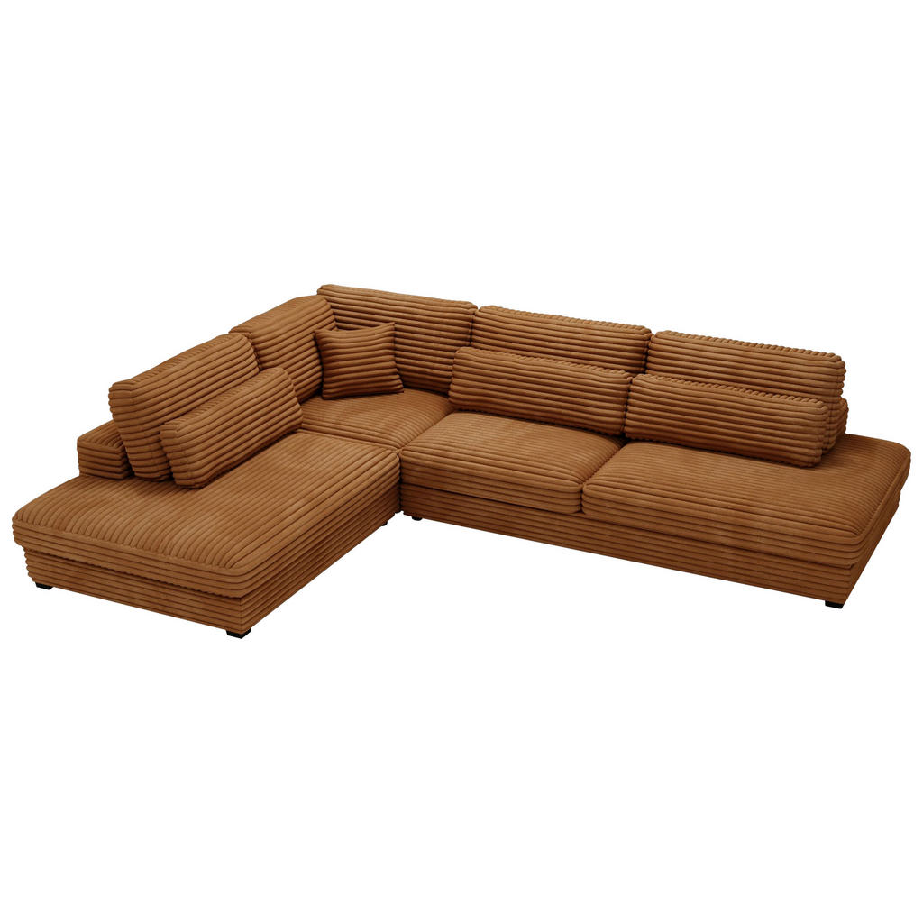 Thumbnail - Livetastic Ecksofa, Rost, Textil, 5-Sitzer, Füllung: Schaumstoff, Ottomane links, L-Form, 332x244 cm, Made in EU, seiten...