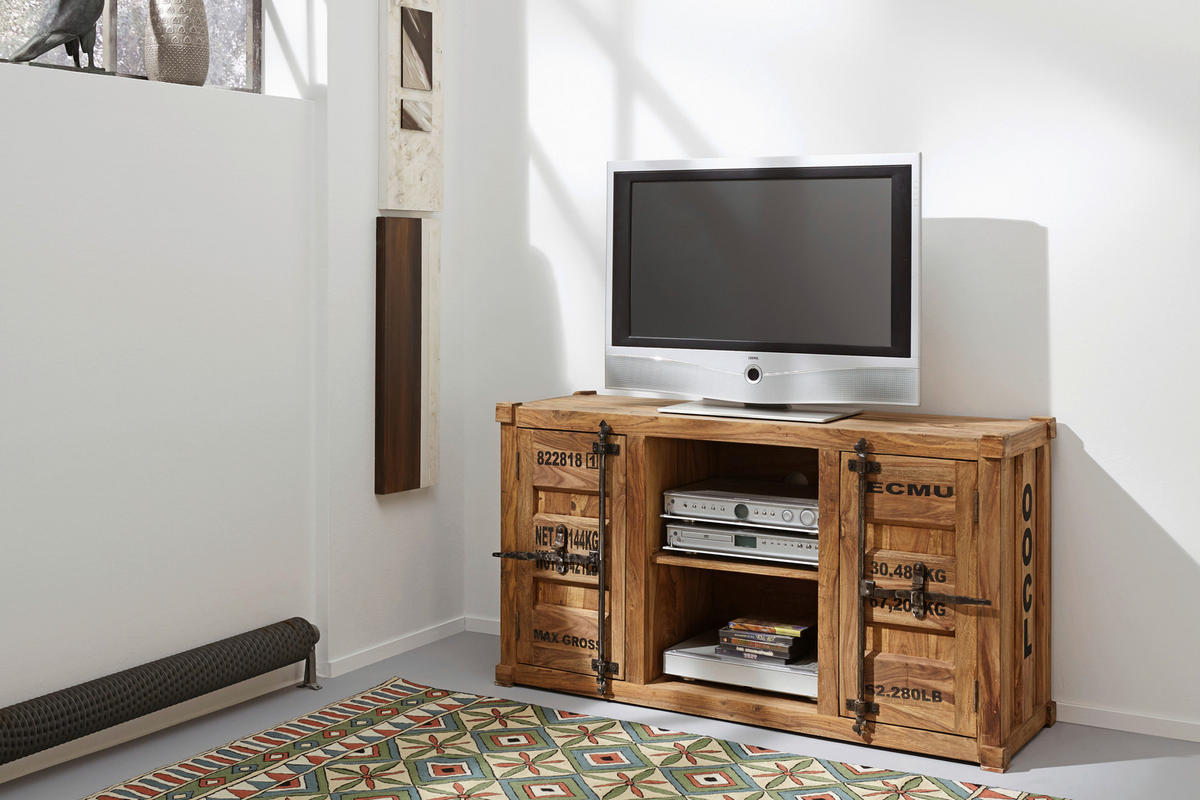 LOWBOARD  in 129/70/45 cm  - Sheeshamfarben, KONVENTIONELL, Holz/Metall (129/70/45cm) - Livetastic