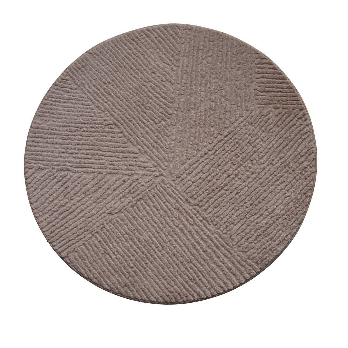 WEBTEPPICH 80 cm Stilo Taupe rund  - Taupe, Basics, Textil (80cm) - Novel