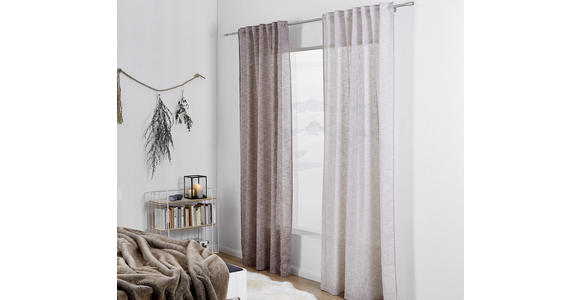 FERTIGVORHANG halbtransparent - Braun, Natur, Textil (140/245cm) - Esposa