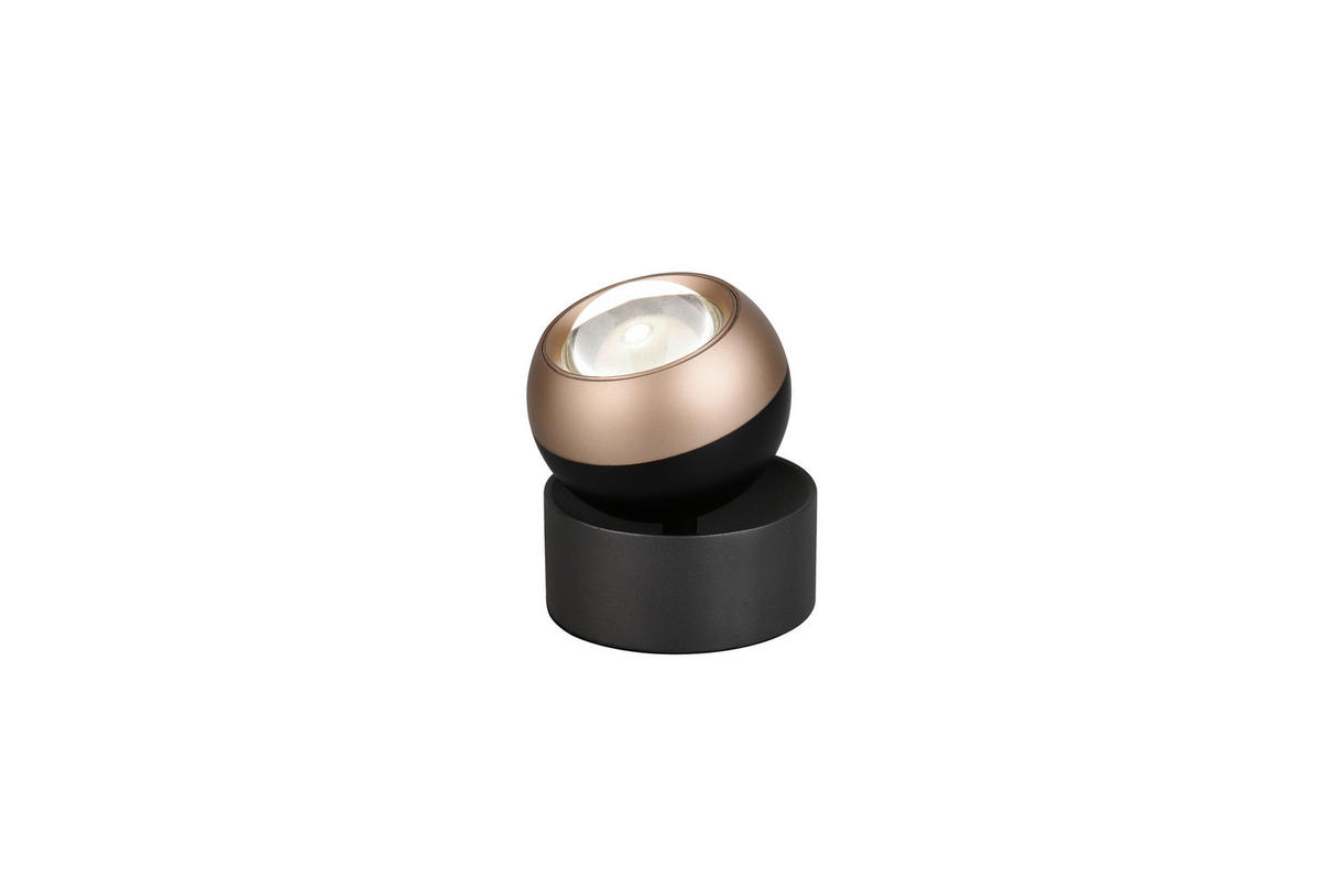 LED-TISCHLEUCHTE - Schwarz/Braun, Basics, Metall (10/14cm) - Trio Leuchten