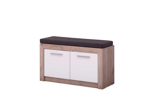 ELŐSZOBAPAD 93/55,5/35 cm  - tölgyfa/fehér, Basics, faalapú anyag (93/55,5/35cm) - Xora